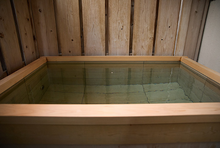 With Open-Air Cypress Bath